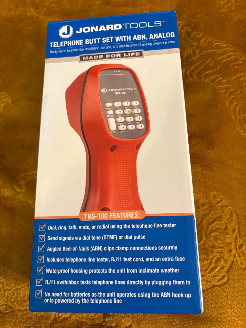 Jonard Tools Telephone Butt Set